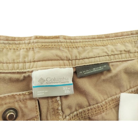 COLUMBIA Omni-Shield Men's Tan Utility Pants Size 32 x 32 - Picture 12 of 12